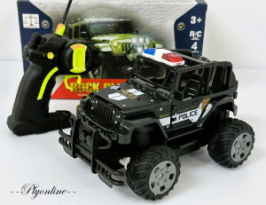 Toy - Police Jeep Die-Cast With Remote Control 🌟Light🌟Headlight🌟Forward/Reverse Ages 3+ (RCK52358)