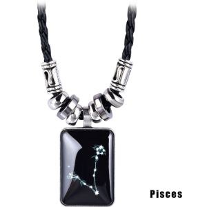 MODERNLUX Ladies Astrology Constellation 12 Zodiac Pendant Galaxy Necklace Constellation