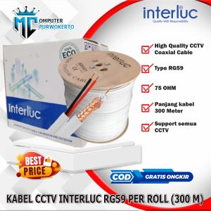Interluc Kabel CCTV RG59 Coaxial Plus Power Juniper 300 Meter / 300M