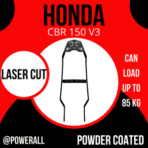 HONDA CBR 150 V3 TOP BOX BRACKETS / MOTORCYCLE ACCESSORIES / HEAVY DUTY / POWDER COATED BLACK / LIFE TIME WARRANTY/ ORIG