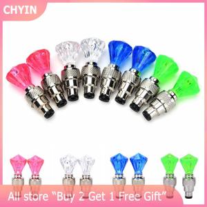 [COD] CHYIN bluesea 2x LED Motorcycle Cycling Bike Bicycle Wheel Tire Valve Flashing Light Car Lamp