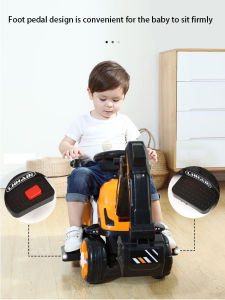 Rechargeable Electric Excavator Ride On Car Toys For Kids Manual Operated 4 Wheeler Excavator with SAFETY MARK Certified Charger
