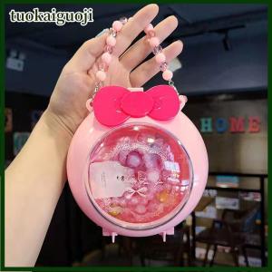 tuokaiguoji Nhựa trong suốt hộp đồ trang sức đáng yêu phim hoạt hình tóc phụ kiện Tổ Chức Công chúa nhựa lưu trữ hộp dễ thương trẻ em túi