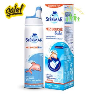 Xịt muối biển Sterimar cam 100ml kháng viêm xịt cá heo hàng nội địa Pháp
