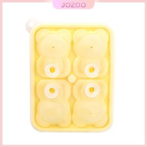 Jozoo 4 Grid 3D Little Bear Shape Ice Cube Silicone Mold Household DIY Juice Milk Ice Machine