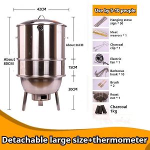 Large Suspended barbecue grill detachable stainless steel barbecue grillsmoke-free barbecue grill BBQ