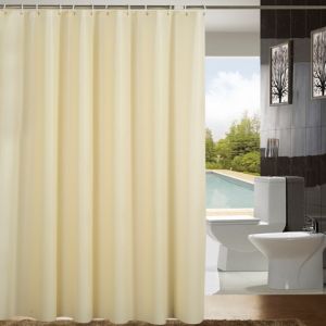 180x180cm Bathroom Waterproof Shower Curtain Makapal Black White Gray Blue Beige Brown Polyester Waterproof Shower Curtain With 12 Hooks