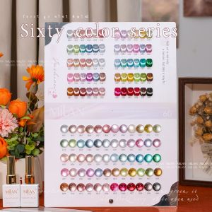 🎄Paskong Glow 🎅✨ 60 Colors Cat Eye Gel Nail Polish - Macaron Candy Magnetic Nail Polish Gel Set Summer Spring Cateye Nail Polish UV Lamp Cure Require DIY Salon Home Gift