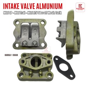 Intake Manifold Valve Membran Karburator Mini GP Trail ATV Goped 50cc 2Tak Mesin Tarik Almunium