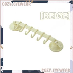 Adjustable 6 Row Hook Seamless Bathroom Towel Hanger Lock Type Strong Suction Cup Hook Wall Hanging Kitchen Holder