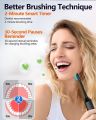 Electric Toothbrush for Adults, Sonic Toothbrush with 3 Intensity Levels & 5 Modes, One Charge for 90 Days, Rechargeable Electric Toothbrush with 6 Toothbr. 
