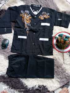 Baju koko anak jasco laki laki/setelan koko jasco anak laki laki/Baju Muslim anak/koko anak Jasco usia 4-13th lengan panjang  katun wolvis