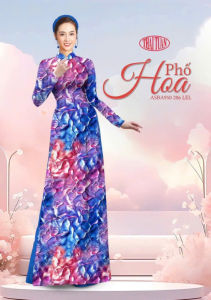 (siêu phẩm) Vải áo dài đẹp Thái Tuấn thiết kế độc quyền hoạ tiết đều - in KTS trên mộc vải lụa kim tuyến có giãn