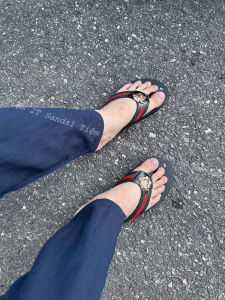 Dép lê kẹp ngón kẻ sọc dành cho nam phong cách trẻ trung full size 38-43