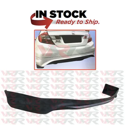 Honda Civic FB 9th Gen (2011-2015) Sport Style Rear Back Skirt Skirting Bumper Lower Lip Spoiler Polyurethane PU Bodykit Body Kit Part - Raw Material Rubber State