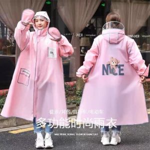 Áo Mưa Gấu NICE Đi Xe Máy Dáng Dài Có Kính Chắn Nước Mũ Trùm Tay Che Tay Tiện Dùng Hằng Ngày