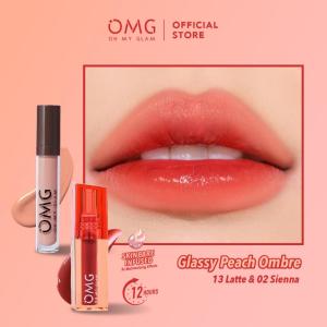 Paket Ombre OMG Lip Cream Glassy Lip Tint Tahan Lama