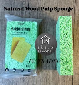 (NEW & READY STOCK) Natural Wood Pulp Dishwashing High Absorbent Eco Friendly Sponge