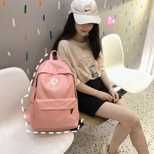 QXshop NEW กระเป๋าผู้หญิงสะพายหลัง สไตล์เกาหลี แต่งลายดอกไม้โซคิ้วท์สุดๆ วัสดุดี ขนาดใหญ่ ใส่ของได้เยอะได้หลากหลาย ไม่ตำพลาดนะ