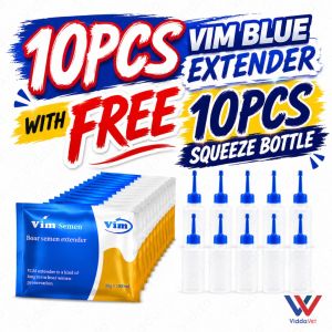 Pig AI VIM Blue Extender 10PCS Bundle with Free 10PCS 100mL Storage Bottles