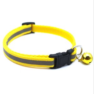 Dog Collar Pet Cat Collar Adjustable Safety Reflection Collars with Bells Kitten Collar Puppy Collar
