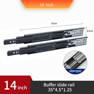 HWJIN Soft Close Full Extension Track (Various Sizes) - Cold Rolled Steel Drawer Slides