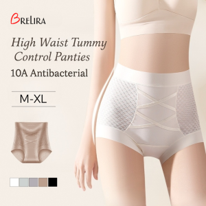 【SINGABRALETTE】High Waist Tummy Control Panties 10A Antibacterial Seamless Hip Lift Ultra-Thin Cooling Breathable ​​Shapewear​​高腰收腹提臀褲