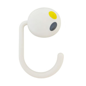 Cat Table Bag Hook - Cute Cat Design - Yellow and White - For Hanging Bags Keys - Modern Home Decor