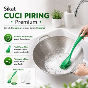 801 - Sikat Wajan Panci Wastafel Pembersih Cuci Piring Ujung Berlekuk - Kitchen Brush