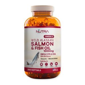 [Value Pack] Nutra Botanics Wild Alaskan  3 Fish Oil 1000mg - Heart in & Joint Support (300 Softgels)