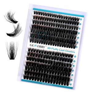 GEMERRY Lash Clusters 3D Effect 100P 10-18mm    Fluffy Multilayered Eyelash Clusters Eyelash Clusters Extensions