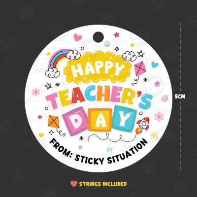 Personalized Teachers Day Gift Tags – Customized for Goodie Bags – Teacher Gift