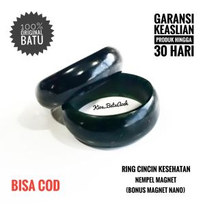 Cincin Batu Giok Black Jade Original Asli Aceh Cutting Segi Lima