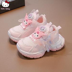 Christmas Gift Halloween Kawaii Children Kuromi Sports Shoes Sanrio Girls Cartoon Anime Autumn New Dad Shoes Teenagers Sweet and Lightweight Running Shoe