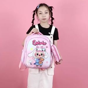 LABUBU กระเป๋าเป้สะพายหลังเด็กสำหรับเด็กหญิง & เด็กชาย  ดีไซน์เจ้าหญิงและเจ้าชายน่ารัก  กระเป๋านักเรียนที่ใช้งานง่ายน้ำหนักเบา  กันน้ำและกว้างขวาง  เหมาะสำหรับเด็กอนุบาลอายุ3-6ปี