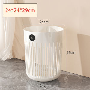 Tầm Nhìn 12L Hộ Gia Đình Vòng Thùng rác Phòng Tắm Thùng rác Văn Phòng Nhựa Chất Thải giỏ đựng giấy Phòng Khách Nhà Bếp Wastebasket dung tích lớn Ký Túc Xá Thùng rác gấp cho xe hơi