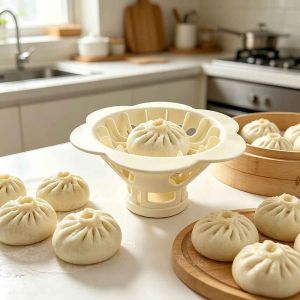 OOC Plastic Flower Dumpling Mold Non-stick Heart Hollow Dumpling Machine Baking Pastry Tools Food Grade DIY Pastry Press Home Kitchen Pastry