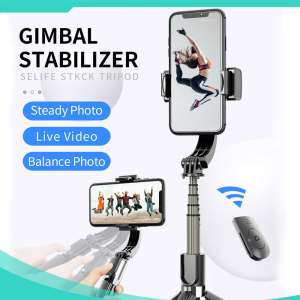 4 in 1 L08 Gimbal Stabilizer Selfie Stick Tripod Smart Stable Tripod Stand Anti - Shake Handheld Tripod