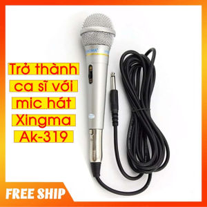 Mic karaoke gia đình Xingma AK-319 âm thanh sống động chống tạp âm chân cắm 6.5mm. độ nhạy cao âm thanh tốt không bị rè khi hát to.