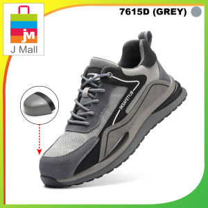 Safety Shoes Mesh Surface Lightweight Protective Steel Toe Cap Work Shoes 7615 (Black) / 7615D (Grey)