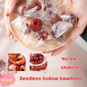 Hot Sale! Fresh Stock  Selected Quality Seedless Hollow Candied Hawthorn - Individually Wrapped Fruit Preserves Snacks  Chewy Natural No Additives