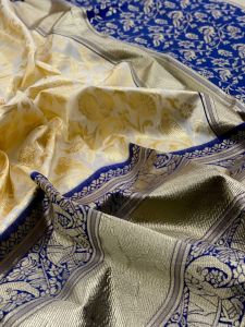 *SUPER HIT KANJIWARAM ALLOVER SILVER WEAVING SPECIAL FOR MARRIGE AND GIFT 🎁 PURPOSE*