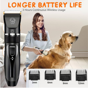 COD BaoRun K5 Mesin Cukur Kambing Domba Garut Elektrik Kucing Tanpa kabel - hitam