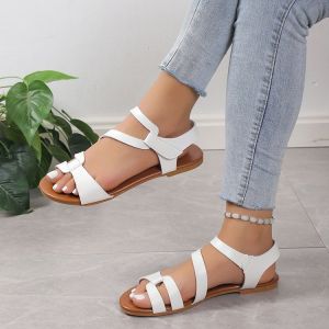 Free Shipping Candy-Colored Plus-Size Casual Sandals New Summer Styles Color-Blocked WomenS Shoes And Velcro Beach Sandals
