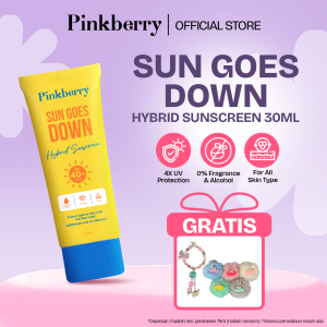PINKBERRY Sun Goes Down Sunscreen 30 ml - Sunscreen SPF 40++ Melembabkan dan Melindungi Wajah dari Sinar Matahari UVA UVB Blue Light.