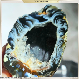 OCHO AGATE GEODE WITH QUARTZ [TD35] *PREMIUM GRADE*MEXICO- Powerful Healing Properties Grounding Creativity