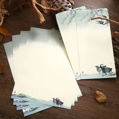 DHCRP Antique Design Office Supplies Letter Paper Letter Pad Classic Message Vintage Envelope Writing Paper Letter Stationery Papers Envelope Paper
