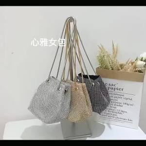 Portable Dinner Bag   Diamond Evening Bag Bucket Hand clutch Multifunctional Portable Dinner Bag