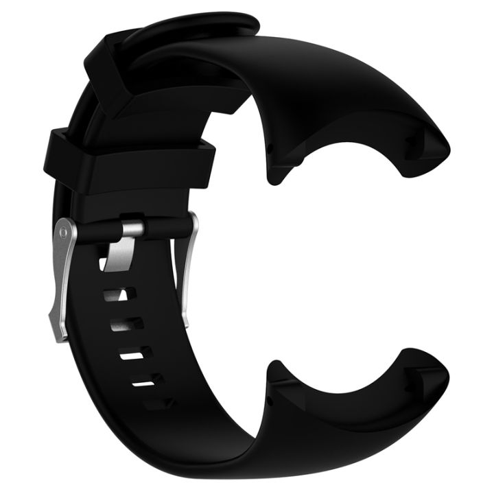 Watchband Silicone Replacement Wrist Band Strap for Suunto Core All Black  Sports Watch