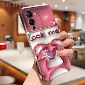 Hontinga All-inclusive Film Casing For infinix Hot 12 Play 11 10 Play Hot 9 Play Note 12 G96 Smart 6 Case Korean film Phone Case Cartoon Lotso Bear Back Casing lens Protector Design Hard Cases Shockproof Shell Full Cover Casing For Girls